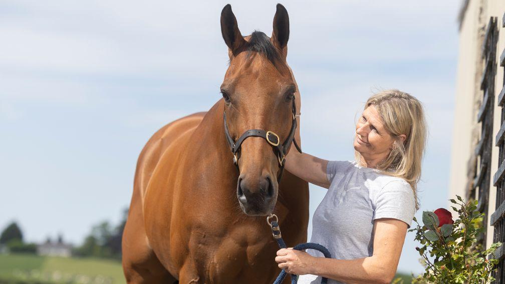 Suzy Barkley with ex-racehorse Mcquinn