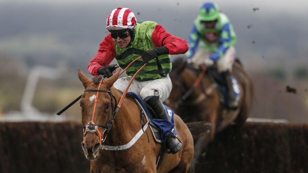 Definitly Red and Danny Cook winning the Cotswold Chase at Cheltenham in 2018