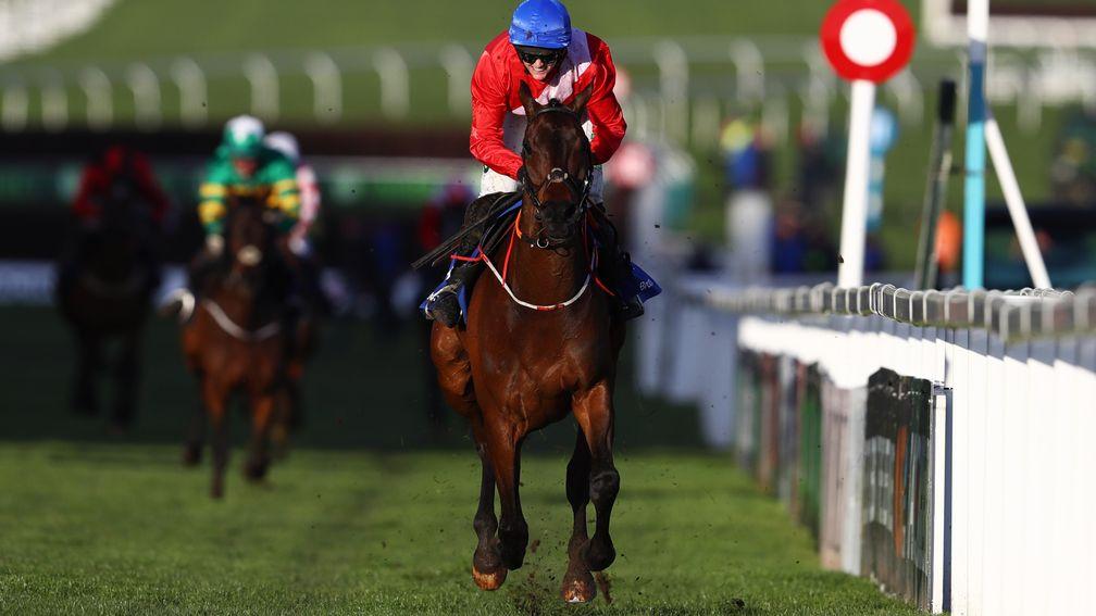 A Plus Tard and Rachael Blackmore win the Close Brothers Novices' Handicap Chase at Cheltenham this year: the race is favourite to be cut at the festival in 2021