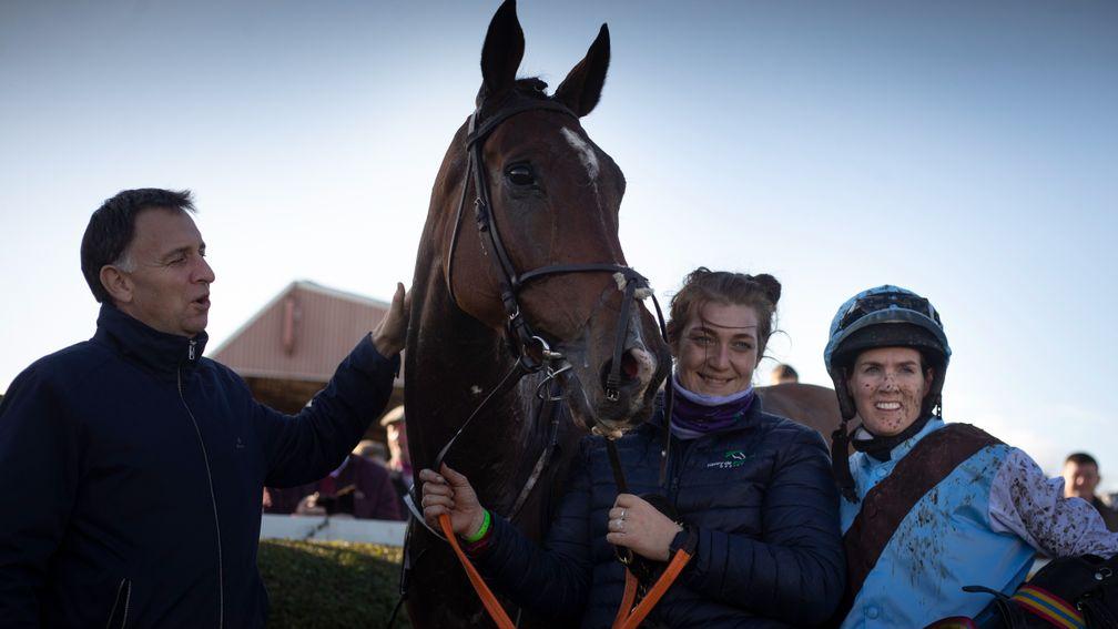 Winning team: Henry de Bromhead, Zoe Smalley and Rachael Blackmore after Eklat De Rire's successful return at Wexford