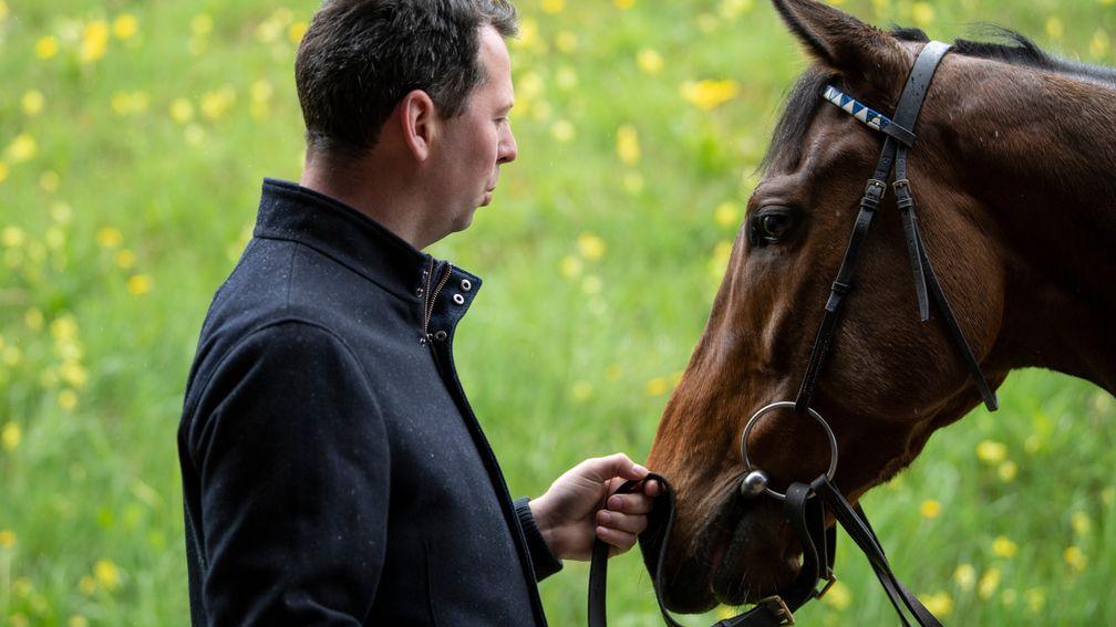 The apple of his eye: Charlie Hills gets up close with his stable star Battaash
