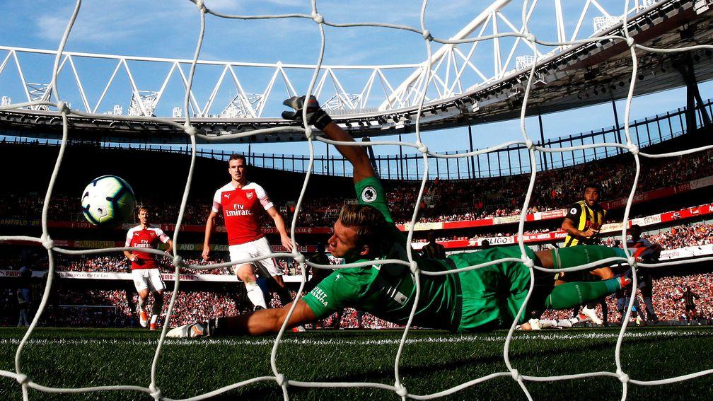 Arsenal keeper Bernd Leno had to be alert to keep a clean sheet against Watford