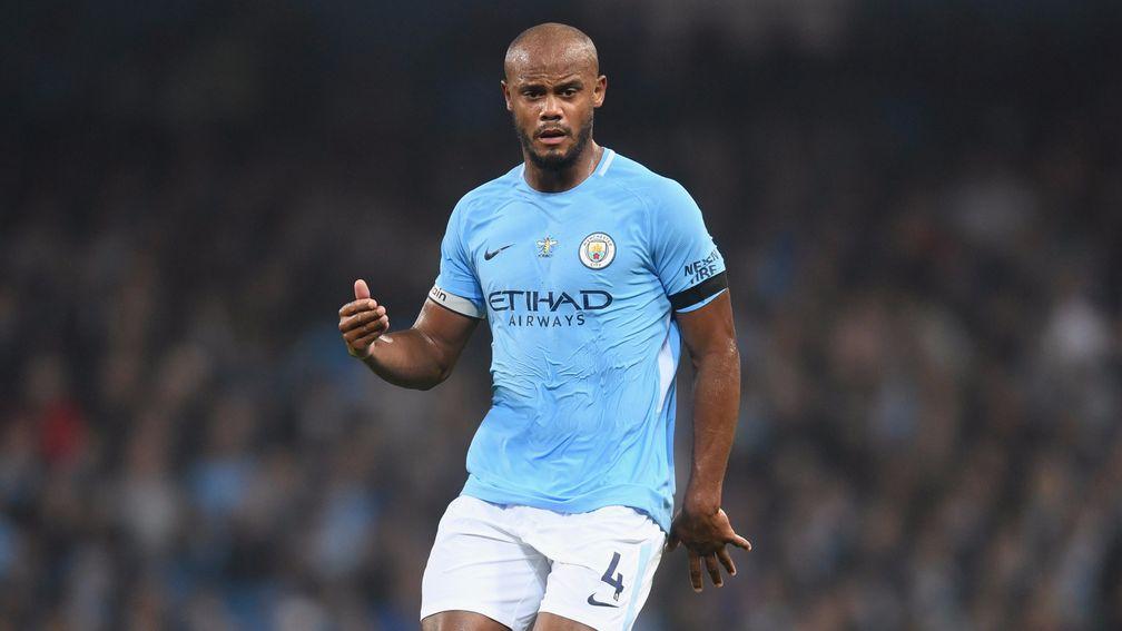 City captain Vincent Kompany is a major doubt for the Manchester derby