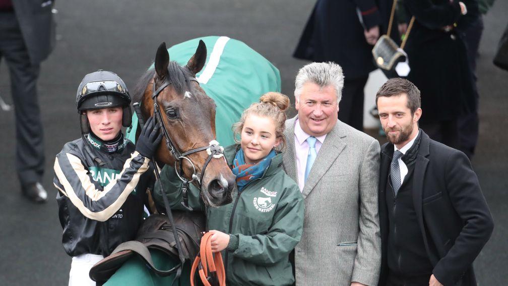 Connections surround McFabulous after his Aintree win
