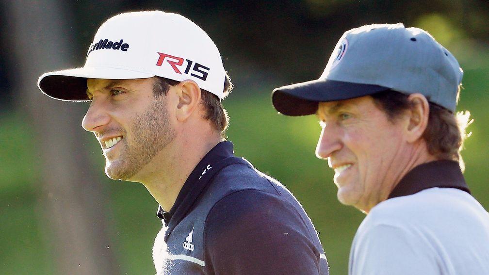 Dustin Johnson (left) could be in for a long wait before he gets the chance to impress Wayne Gretzky in Canada
