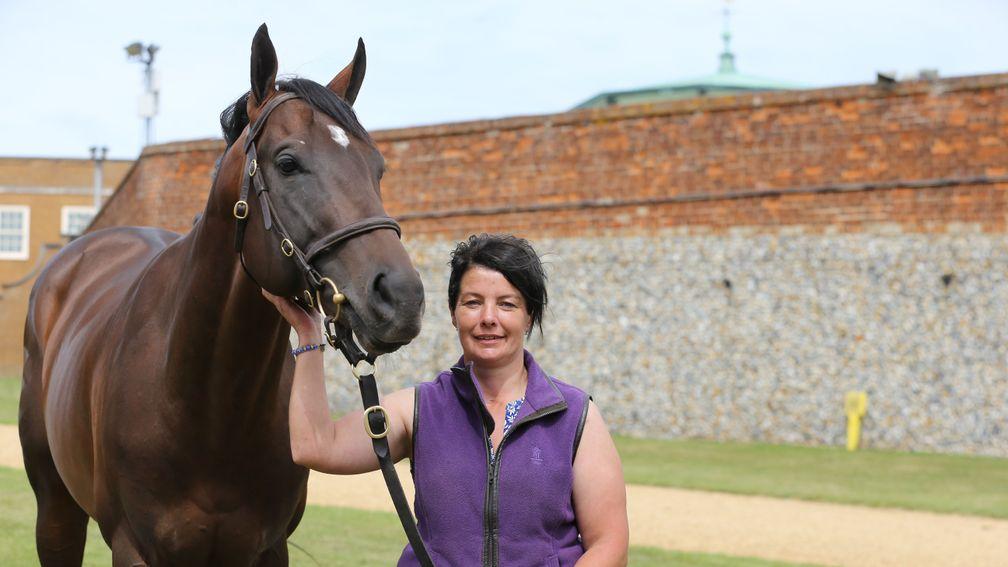 Mary Reynolds of Ardglas Stables with her Holy Roman Emperor colt