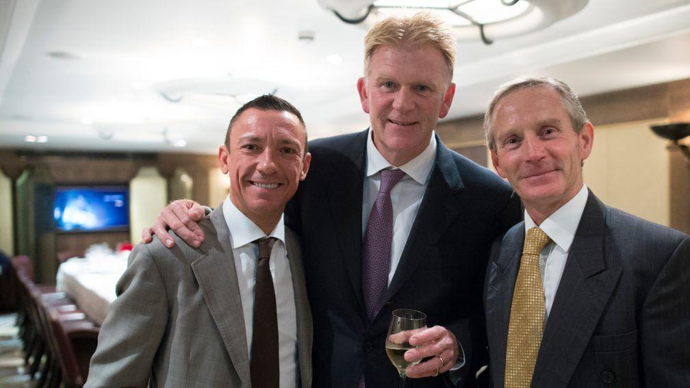 Ray Cochrane (right), pictured with Frankie Dettori and the jockey's manager Peter Burrell