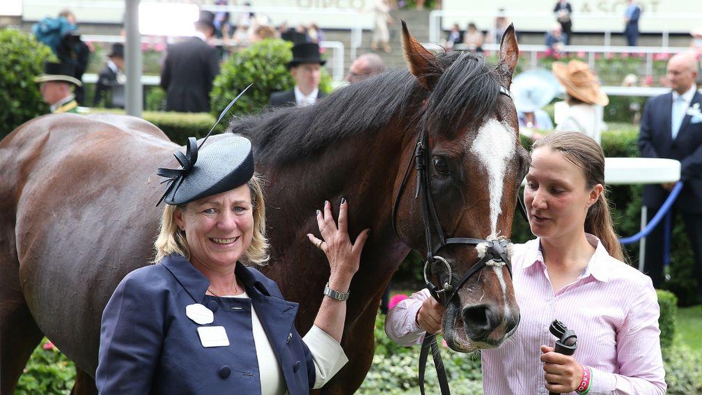Eve Johnston Houghton (left) with Queen Anne winner Accidental Agent, her first Group 1 winner
