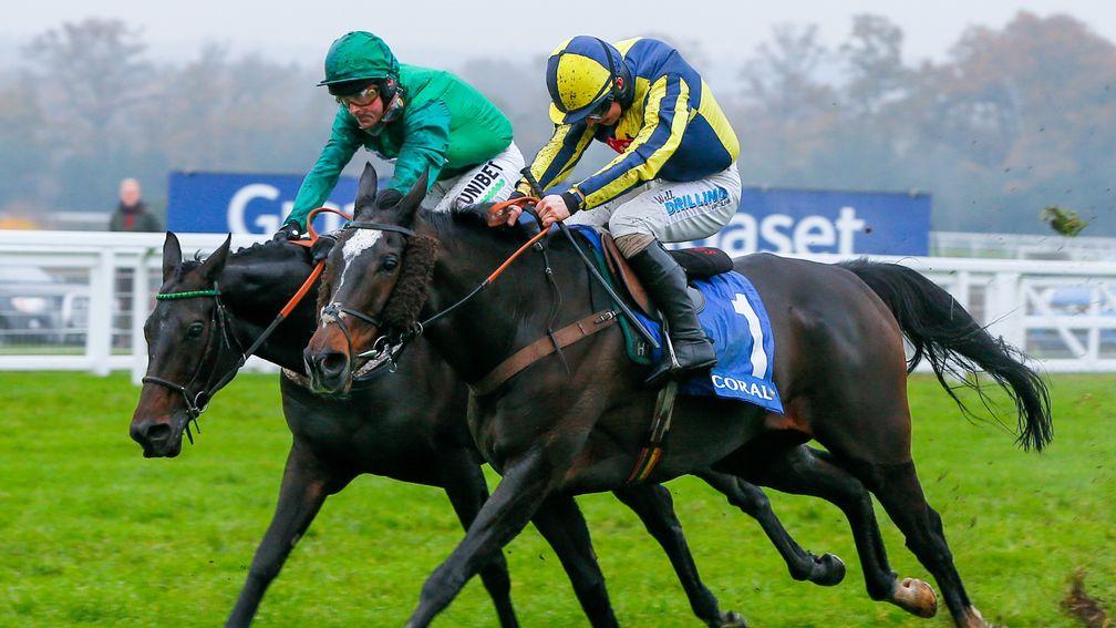 If The Cap Fits: digs deep to repel Call Me Lord in the Coral Hurdle