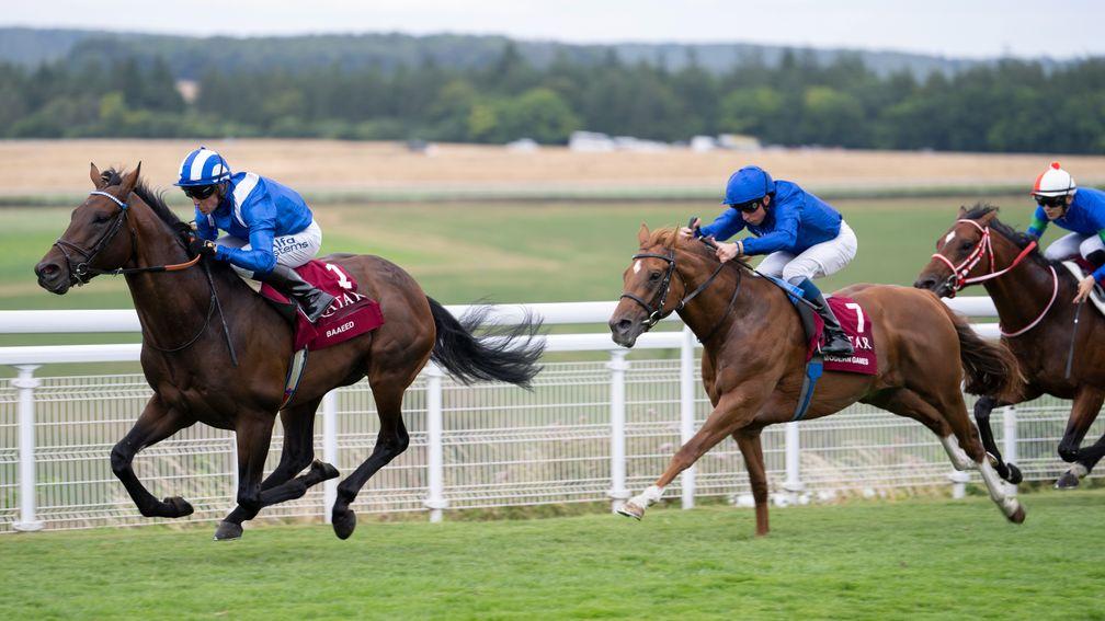 Baaeed (Jim Crowley) wins the Sussex StakesGlorious Goodwood 27.7.22 Pic: Edward Whitaker