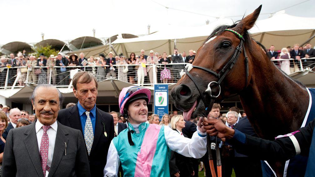 Frankel became a hero with the wider public when Khalid Abdullah (left) allowed him to race on