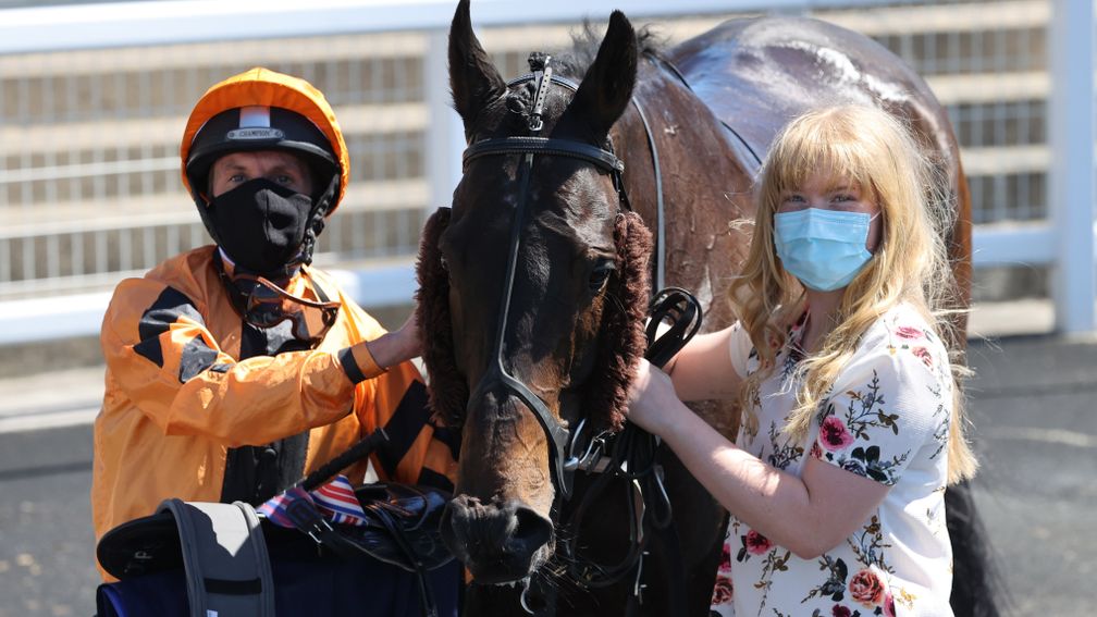 ZADIAKOS and James Sullivan wins opener at Newcastle 1/6/20first meeting back behind closed doorsPhotograph by Grossick Racing Photography 0771 046 1723