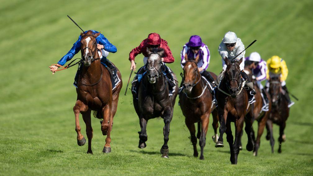 Masar leads home Dee Ex Bee, Roaring Lion and Saxon Warrior to win the Derby