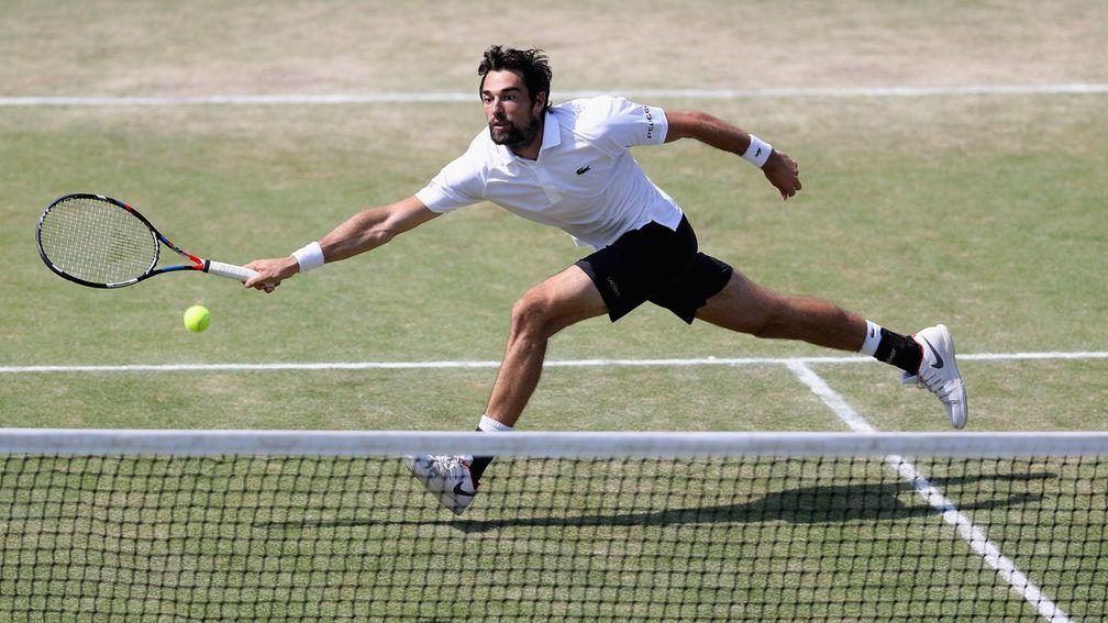 Jeremy Chardy in action at Surbiton