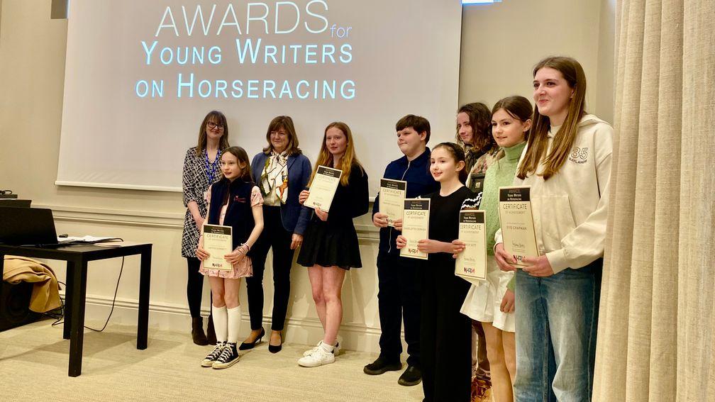 The finalists at the Young Writers on Horseracing Awards 