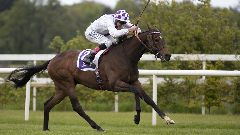 Twilight Payment (Kevin Manning) wins the Saval Beg Stakes at Leopardstown.