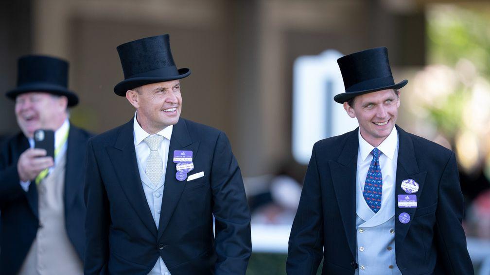 Chris Waller and Charlie Duckworth after Nature Strip's win in the King's Stand stakesRoyal Ascot 14.6.22 Pic: Edward Whitaker
