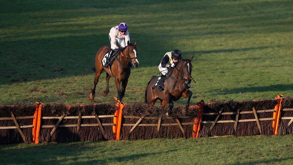 Noel Fehily and Act Now clear the last to win a handicap hurdle at Plumpton last year