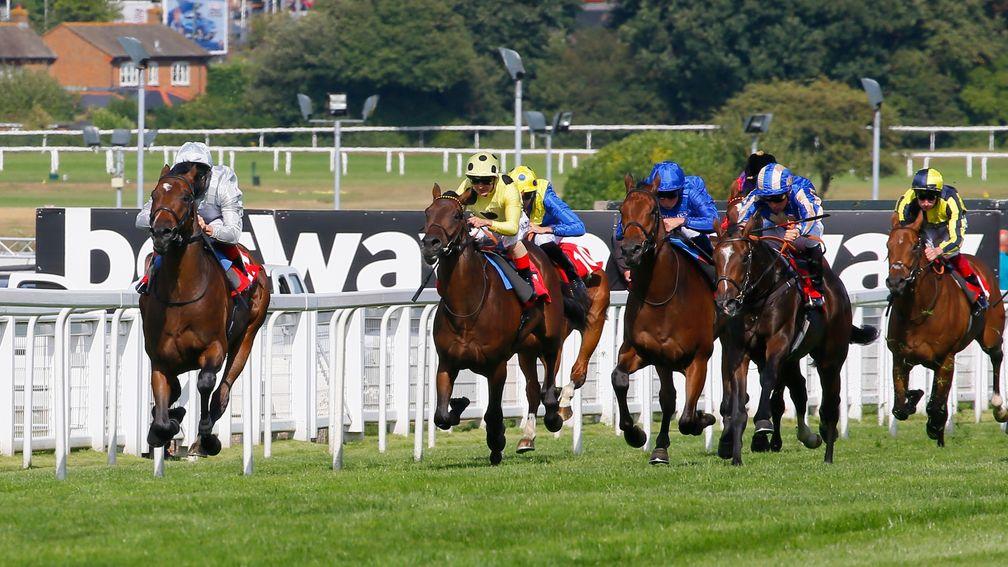 Into Faith (second-right) was not beaten far by Palace Pier before his French success