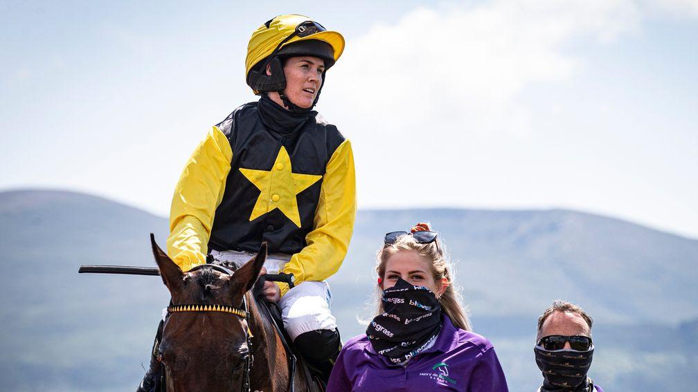 Rachael Blackmore has undergone surgery in Tralee hospital after a fall on Friday at Killarney where she had earlier won on Leac An Scail Lady (above) and Baltinglass Hill