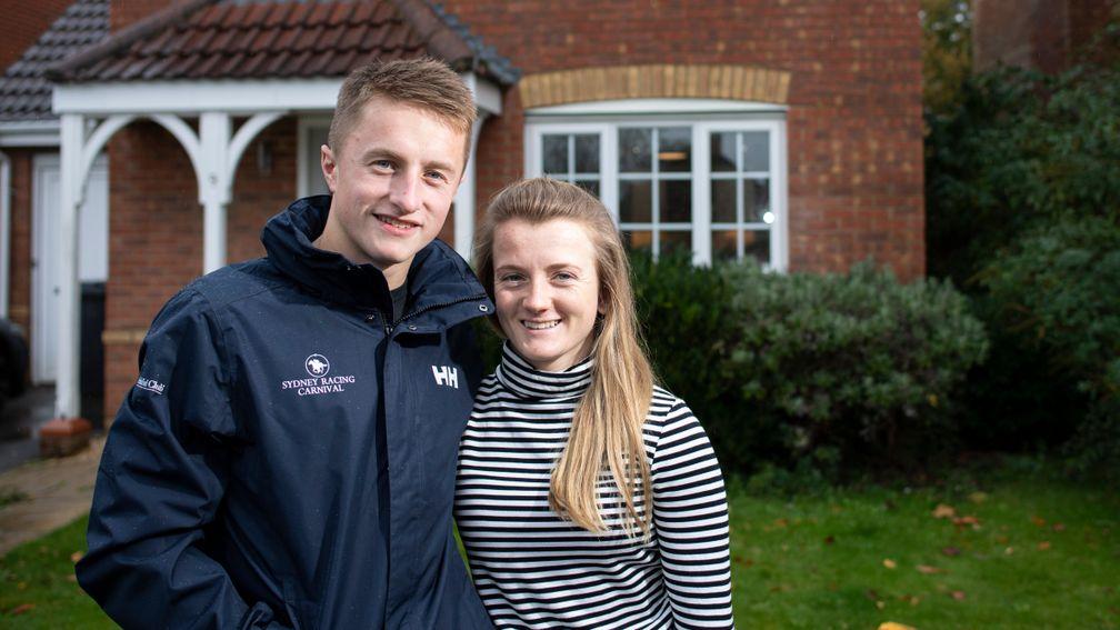 Tom Marquand and Hollie Doyle at their home in Hungerford