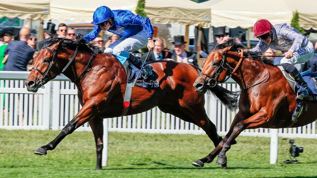 Coroebus -William Buick wins from Lusail -Pat DobbsThe St James's Palace Stakes (Group 1) (Colts) (British Champions Series) Royal Ascot 14.6.2022©cranhamphoto.com