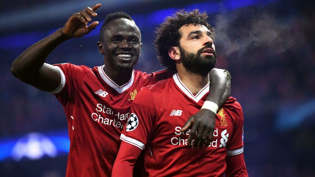Liverpool's Sadio Mane and Mo Salah