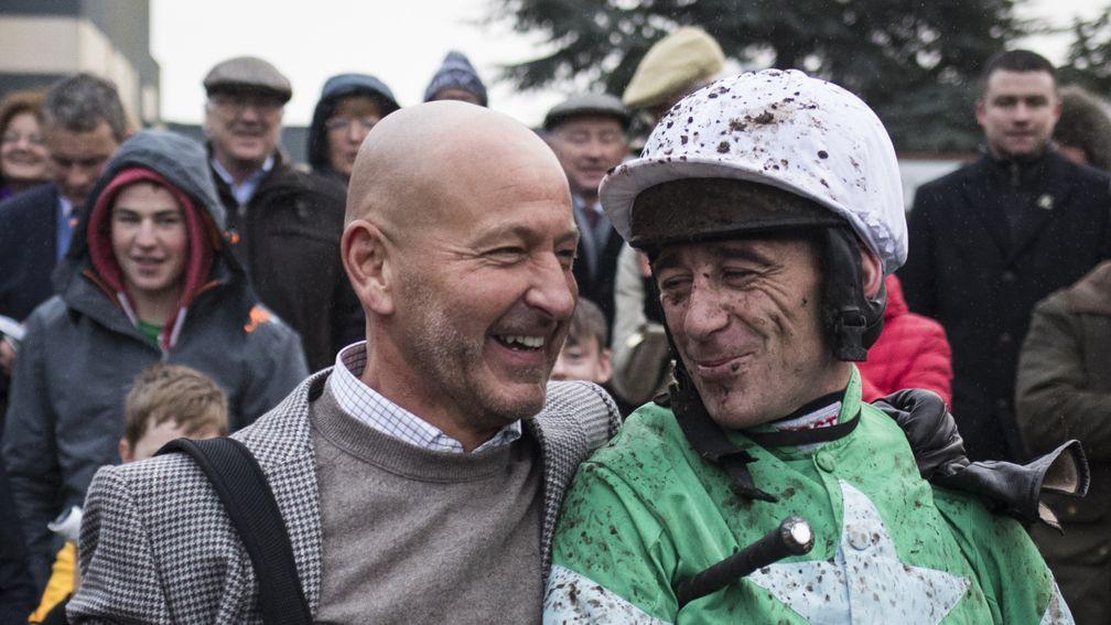 Philip Reynolds and Davy Russell celebrate after another Presenting Percy win
