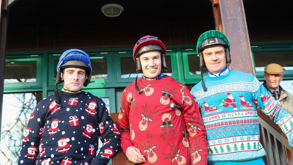 Brian Hughes, Will Kennedy and Adrian Heskin get in the Christmas spirit - but the day isn't always a lot of fun for jockeys
