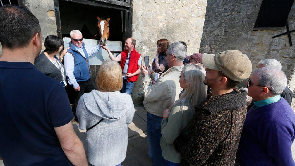 People's favourite: visitors get the chance to meet Sam Spinner and Jedd O'Keeffe during the Middleham Open Day on Good Friday 2019