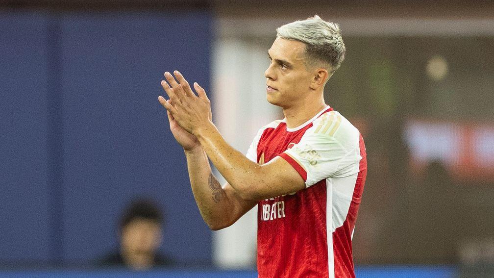 Arsenal's Leandro Trossard scored in the 11th minute of added time in the Community Shield