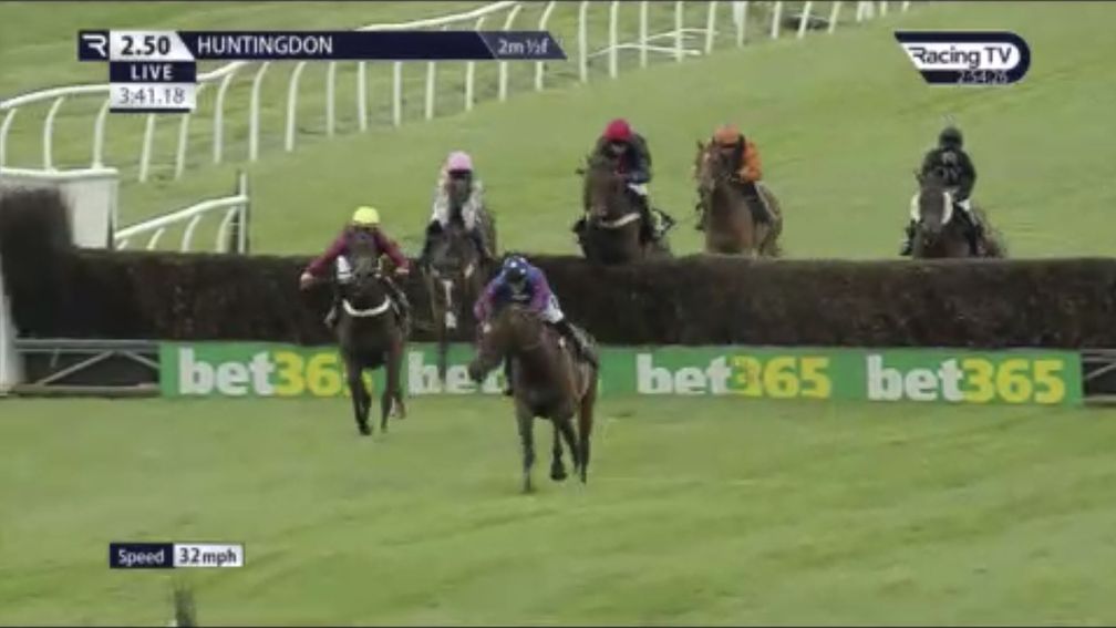 Captain Broomfield holds a commanding advantage after jumping the last