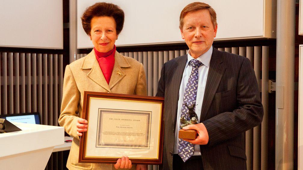 Paul Greeves receives the Sir Colin Spedding Award from HRH The Princess Royal