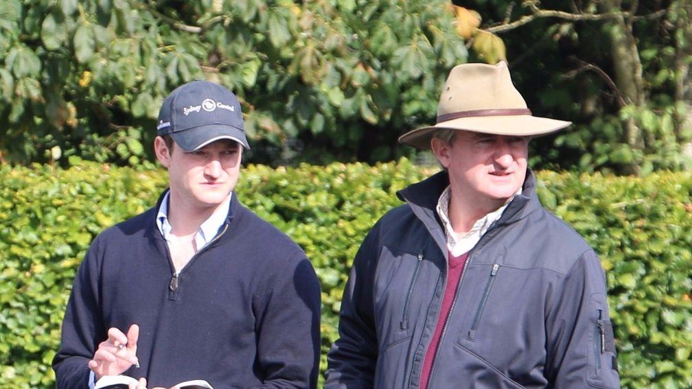 John Ferguson (right) and son James during inspections at the Goffs Orby Sale on Monday