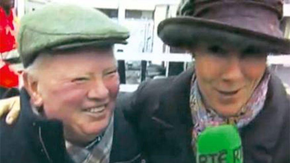 Peter Casey gives his memorable interview to Tracy Piggott and RTE following Flemenstar's victory at Leopardstown
