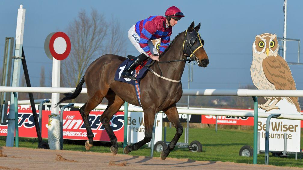 Southwell legend General Tufto (Joey Haynes) canters on air to the post for a race there last year