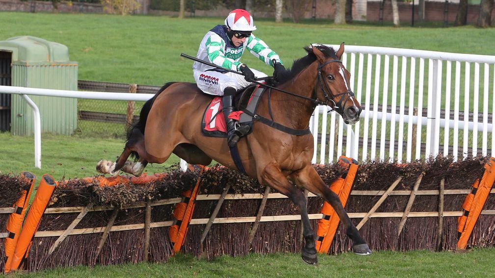 Two Taffs and Harry Skelton in action over hurdles at Carlisle