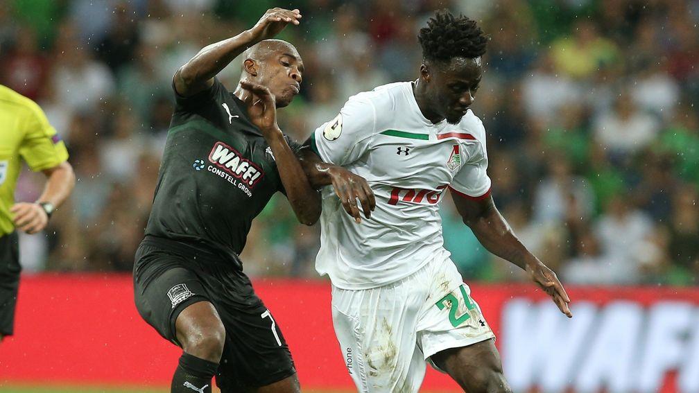 Portuguese ace Eder (right) leads the line for Lokomotiv Moscow