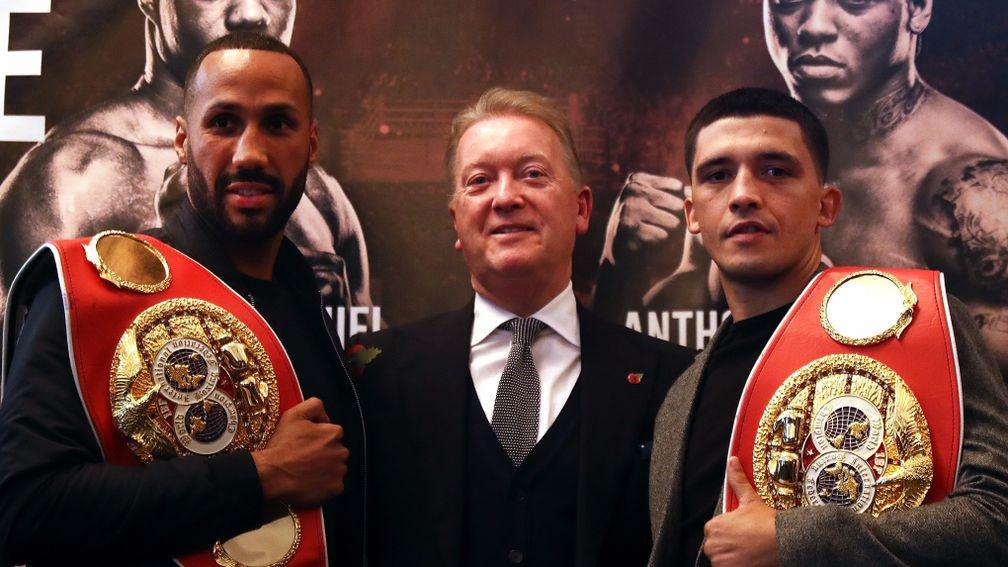 James DeGale, promoter Frank Warren and Lee Selby