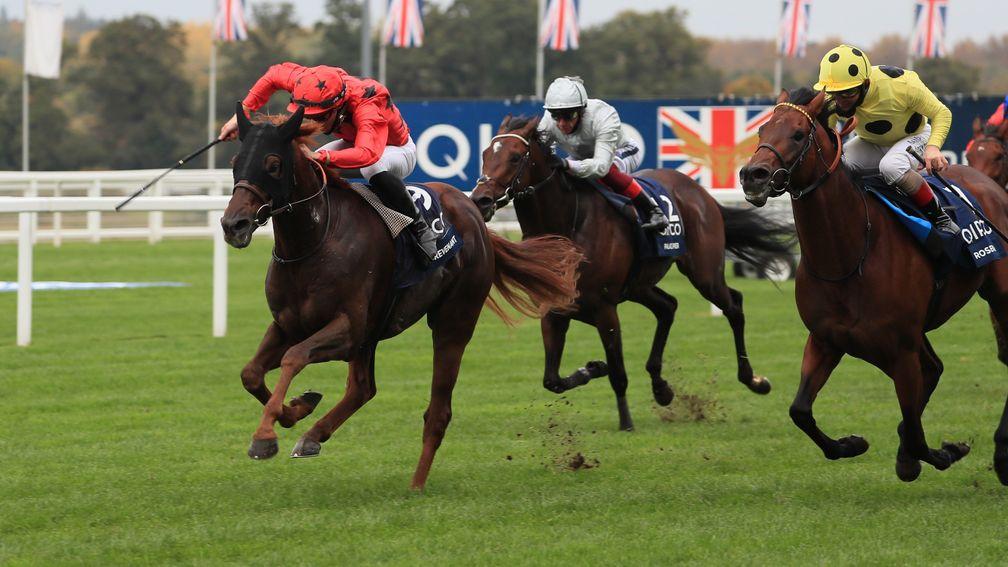 The Revenant and Pierre-Charles Boudot winning the Queen Elizabeth II Stakes at Ascot last October