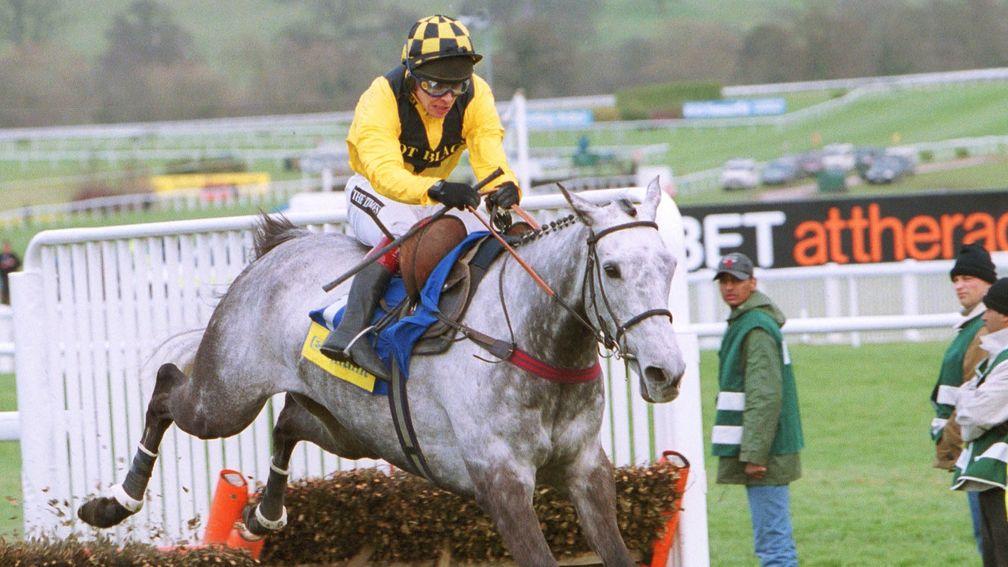 Johnson and Rooster Booster head for victory on the Philip Hobbs-trained Rooster Booster in the 2003 Champion Hurdle
