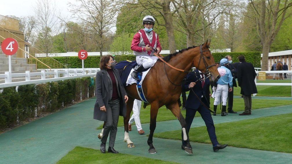 Joint-trainer Pia Brandt returns alongside the imposing Policy Of Truth and Maxime Guyon after winning the Group 3 Prix de Fontainebleu