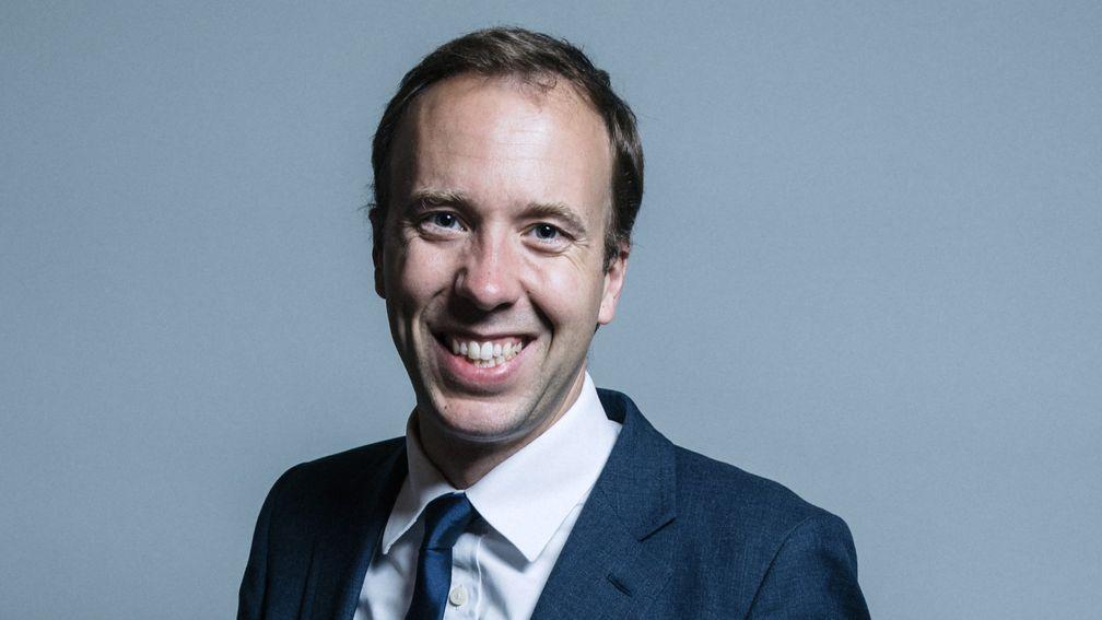 Matthew Hancock MP, whose appointment as culture secretary was welcomed by the BHA less than two weeks ago