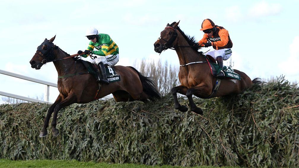 Noble Yeats (right) brought home the sire title for his father by winning the Grand National