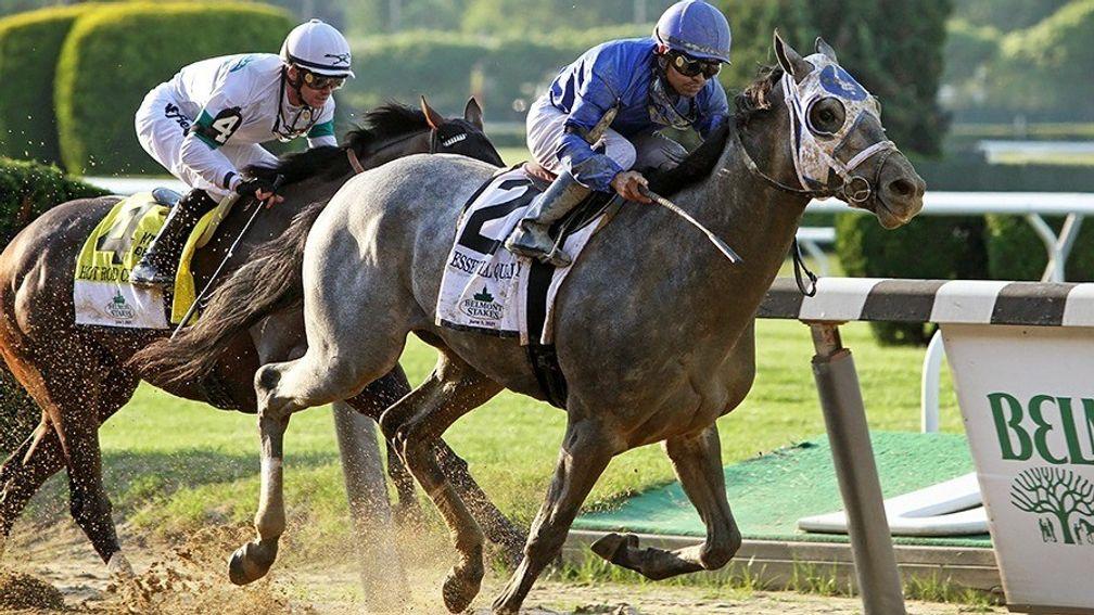 Essential Quality and Luis Saez storm to victory in the Belmont Stakes