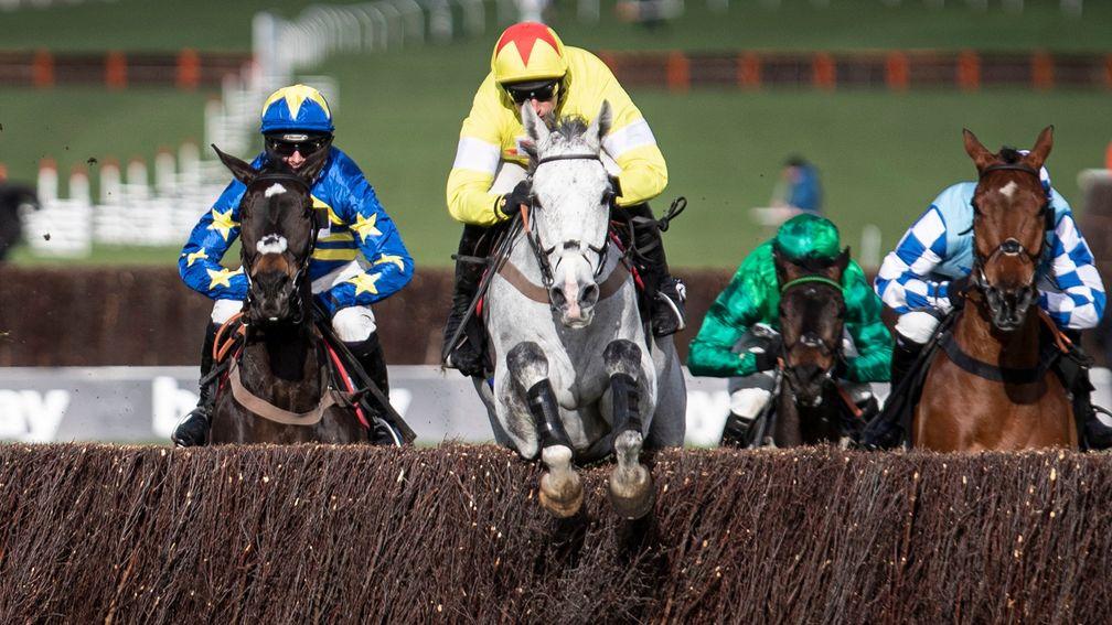 Politolgoue puts in another clean jump under Harry Skelton in the Champion Chase