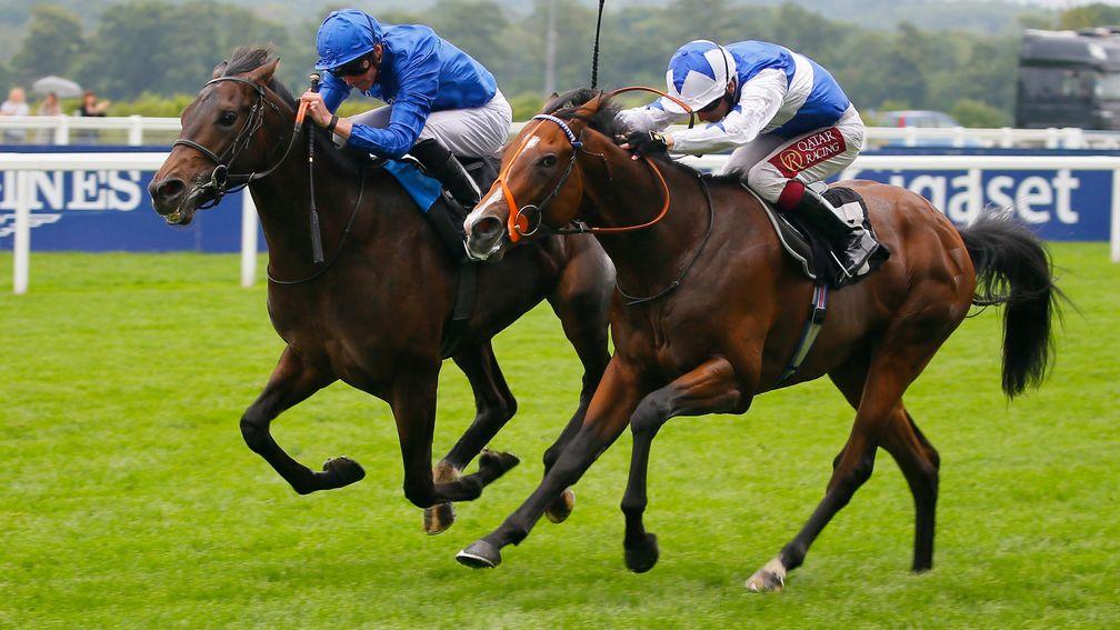 Sun Power (right) in the Pat Eddery Stakes at Ascot