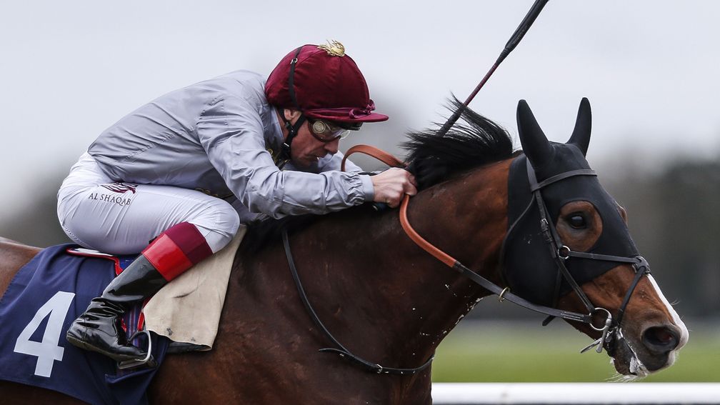 LINGFIELD, ENGLAND - DECEMBER 06: Frankie Dettori riding Toast Of New York win The Betway Conditions Stakes at Lingfield Park racecourse on December 6, 2017 in Lingfield, United Kingdom. (Photo by Alan Crowhurst/Getty Images)