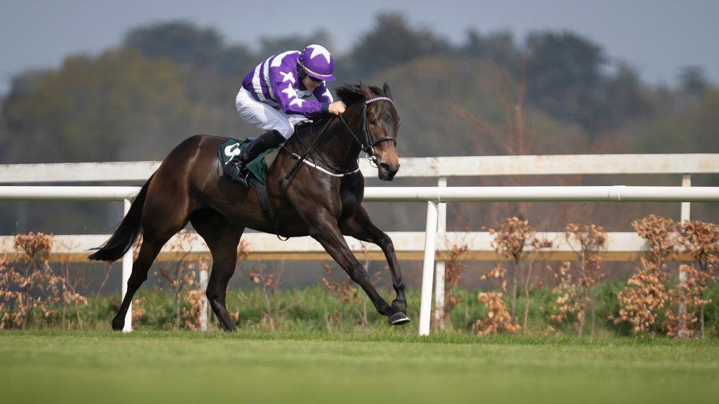 Lady Kaya and Robbie Colgan storm to victory in the Ballylinch Stud 1000 Guineas Trial at Leopardstown