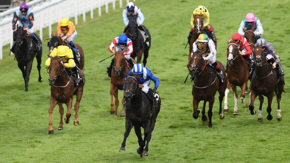 Khaadem wins the Stewards' Cup at Goodwood